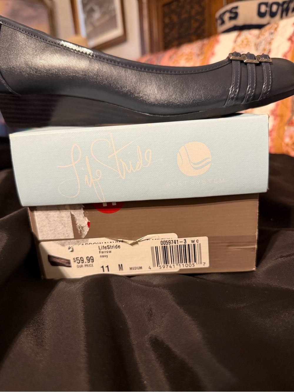 LifeStride Farrow Navy Blue Wedge Pump Comfort Shoes - Size 11